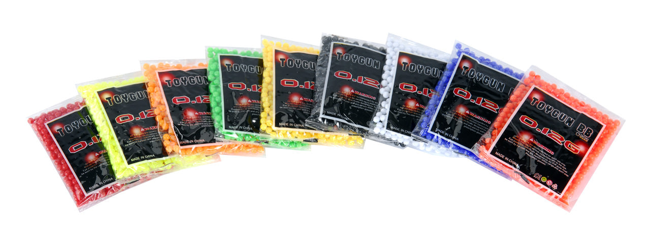 0.12g 6mm BBs Pellets, 850 Rounds per Polybag, Mixed Colors Collectible Weapons - Tophatter Daily Deals